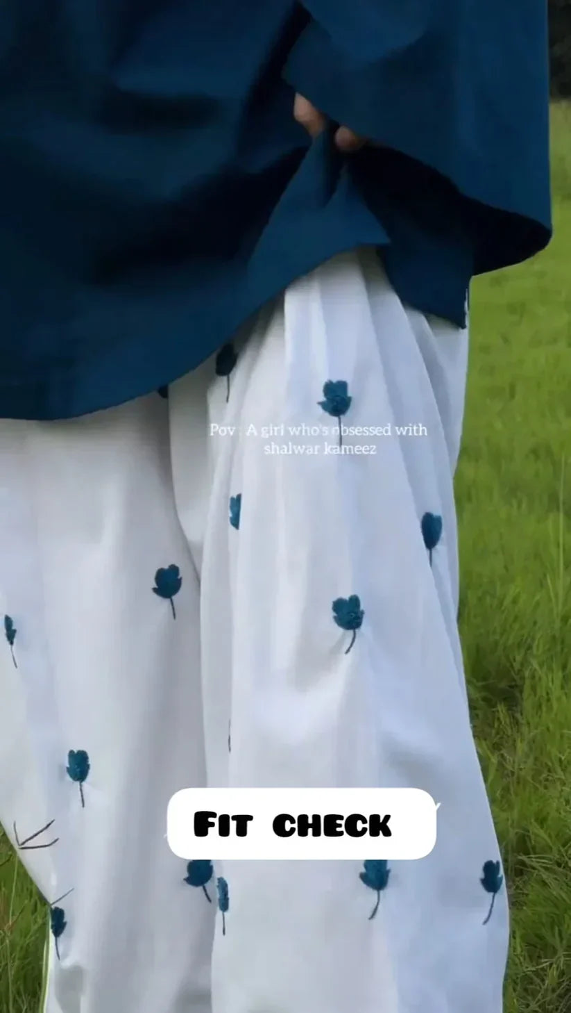 Blue Cherry 2PC Stitched