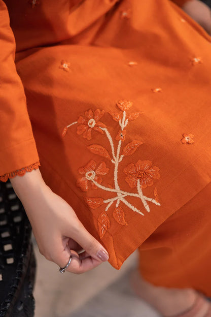 Amber Glow Embroidery Two Pc Stitched