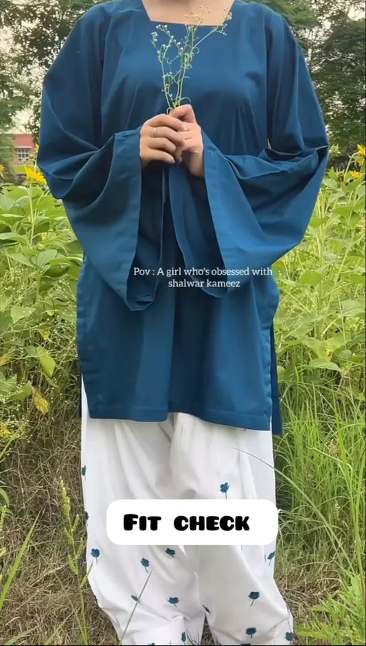 Blue Cherry 2PC Stitched