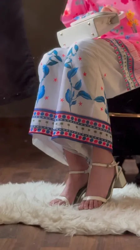 Pink Bloomscape Two Pc Sitched